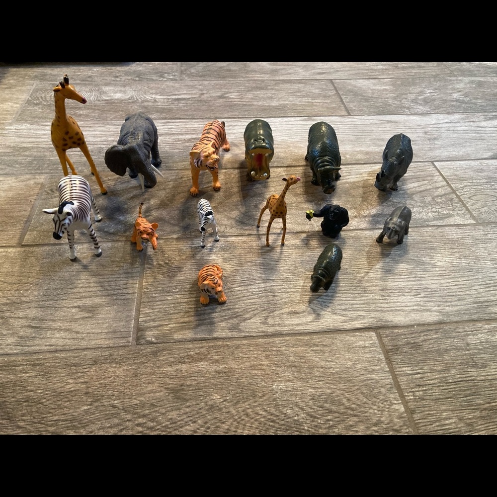 High quality rubber/plastic Zoo Animals (safari) lot toys